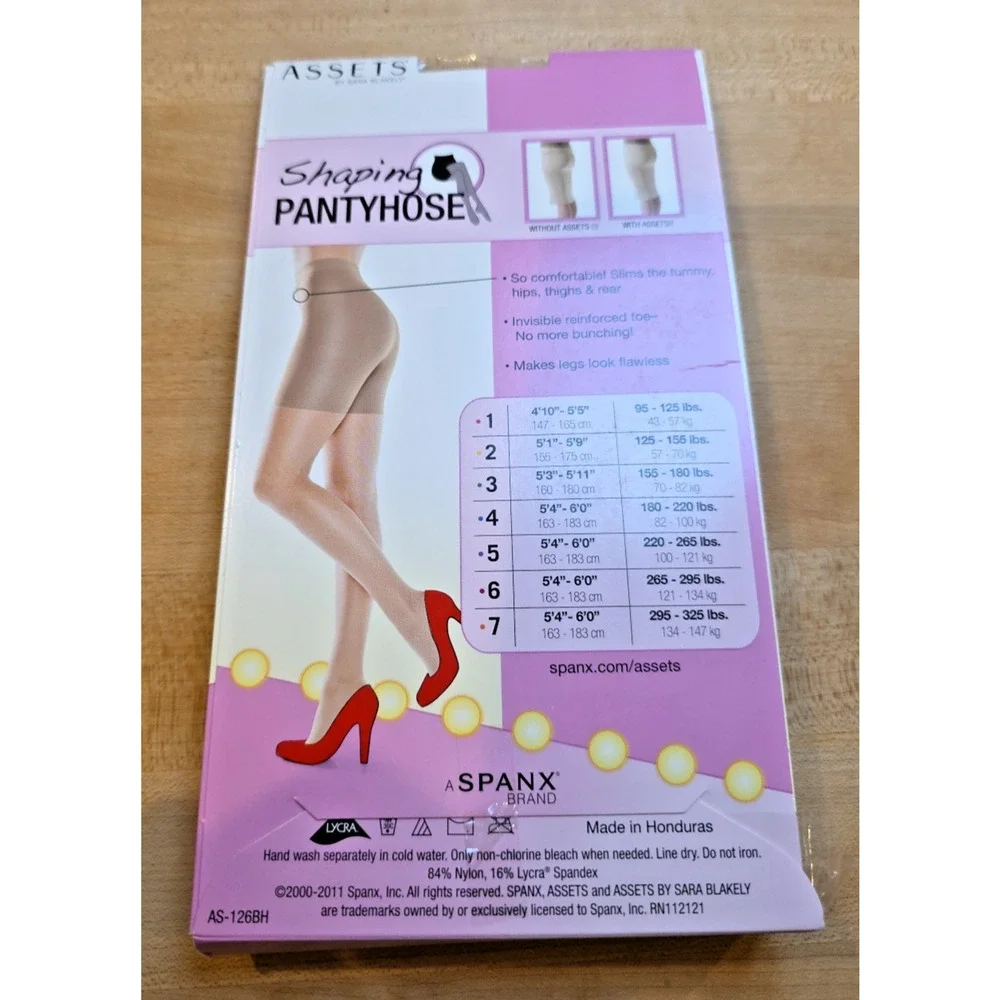 Assets By SPANX Shaping Pantyhose Black Size 1 Control Top NIP Hosiery
